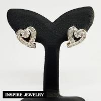 ราคา Inspire Jewelry ต่างหูหัวใจ ฝังเพชรสวิส หุ้มทองแท้100 24K สวยหรู พิเศษสำหรับผิวแพ้ง่าย (11008610327)