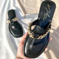 ราคา ZIA รองเท้าแตะแต่งโซ่ รองเท้าผู้หญิง รองเท้าแตะคีบ (19695942891)