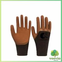 ราคา Veevio ถุงมือผ้าเคลือบยาง กันบาด กันหนาม กันลื่น ถุงมือทำสวน ถุงมือช่าง Rubber gloves (19191530449)