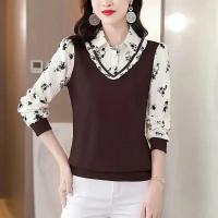 ราคา เสื้อเชิ๊ตผู้หญิง2ตัวแบบประกบเกรดสูงเสื้อเชิ๊ตผู้หญิงเสื้อเชิ๊ตปกโปโล (21024263461)