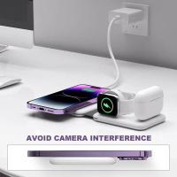 ราคา Universal Desktop Stand Wireless Charging ศัพท์มือถือแบบพกพานาฬิกาชุดหูฟัง Charger Wireless Charger Three In One 15W Fast (19795930621)
