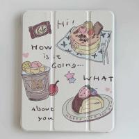 ราคา เคสไอแพด Air5 Gen9 Gen8 ช่องใส่ปากกาขวา Delicious cake Acrylic เคส ipad Pro11 2022 2021 2020 gen10 air (20983725364)