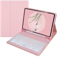 ราคา ปุ่มกลมน่ารักเคสคีย์บอร์ด Backlit iPad Mini 6th รุ่น iPad Mini 6 8 3นิ้ว รุ่น2021 ปลอกพร้อมที่ใส่ดินสอแป้นพิมพ์สีที่ถอดออกได้ Mini6สีดำ (20585965122)