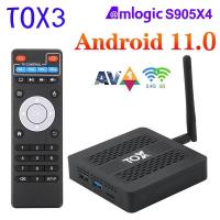 ราคา TOX3กล่องทีวี11สมาร์ททีวีกล่องทีวี4GB 32GB Amlogic S905X4 Wifi BT4 1 1000M 4K HDR กล่องสมาร์ททีวีรองรับ Google Play Set Top Box Uso70d (19690439407)