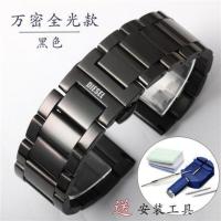 ราคา Suitable for Diesel Diesel Steel Band Watch Strap Male DZ4318 DZ7305 Black Stainless Steel Metal Bracelet 26 28mm (19482754238)