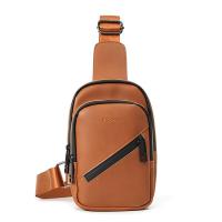 ราคา Ando Design New Chest Bag For Men PU Leather Simple Crossbody Bags Retro Casual IPAD Bag (16609519992)