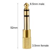 ราคา Mono stereo 6 35mm 1 4 Male female to 3 5mm 1 8 2 3pole male Female 6 5mm 6 35 Adapter Converter Connector Jack Headphone Plug YB11TH (21118010472)