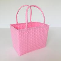 ราคา ตะกร้าสาน เส้นพลาสติกสาน ตะกร้าสานพลาสติก ตะกร้าใส่ของ ตะกร้าจ่ายตลาด ตะกร้าสานกระทัดรัด สีพื้น ขนาด กว้าง18 ยาว 29 สูง21 5 CM (20865663092)