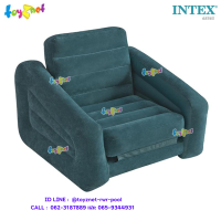 ราคา Intex ส่งฟรี โซฟาเป่าลม เก้าอี้เป่าลม ปรับเป็นเตียงนอนได้ เตียงเดี่ยว พูล เอ๊าท์ 1 09x2 18x0 66 ม สีเขียว รุ่น 68565 (168903731)