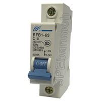 ราคา RFB1 63 1P 6A เบรกเกอร์ 6kA Type C เบรกเกอร์ลูกย่อย ลูกย่อย 1P เบรกเกอร์กันไฟเกิน BF เซอร์กิต เบรกเกอร์ RFB1 63 1P 6A เบรกเกอร์ปิด เปิดไฟAC เบรกเกอร์ไฟบ้าน เบรกเกอร์ติดรางปิกนก เบรกเกอร์ติดรางดินเรียล