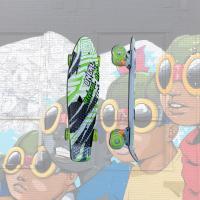 ราคา สเก็ตบอร์ดเพนนี่ penny Board Motif ล้อกระพริบ ขนาด22นิ้ว มีด้ามจับเด็กและผู้ใหญ่ มี6ลาย (8705461459)