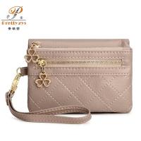 ราคา กระเป๋าสตางค์ หนังนิ่ม ใบสั้น มีซิปคู่ พร้อมสายคล้องข้อมือ สําหรับผู้หญิง (20355795359)