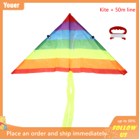 ราคา Youer Rainbow Kite กับ50M Kite line outdoor Kites เด็กของเล่นเด็กของขวัญสวนของเล่น (20401401903)
