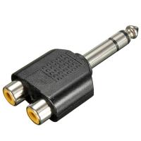 ราคา 6 35mm 1 4 inch Male Stereo To 2 Dual RCA Female Y Splitter Audio Adapter Converter (20382987278)
