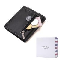ราคา BISON DENIM Men Wallets Black Genuine Leather Purse For Men Business Card Holder Mens Wallet Mini N4429 (19683807961)