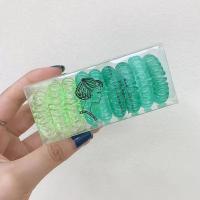 ราคา พร้อมส่ง ยางรัดผม 1กล่อง9 ชิ้น ยางมัดผมเกลียว ยางมัดผมเกาหลี ยางรัดผมสีใส ยางรัดผมพลาสติก (11684090312)