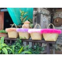 ราคา กระเป๋าสานกระจูดขนมิ้งหลากสี มาใหม่ (7176892087)