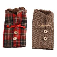 ราคา 2Pcs Christmas Sweater Wine Bottle Cover Newest Collar and Button Coat Design Wine Bottle Sweater Wine Bottle Dress Sets Xmas Party Decorations Style A (19902479674)