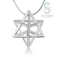 ราคา Suvani Jewelry เงินแท้ 92 5 จี้ดาว เมอร์คาบา Merkaba พร้อมสร้อยคอเงินแท้ ยาว 18 นิ้ว (10998774973)