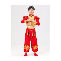 ราคา ชุดตีกลองงานมงคลเปิดประตูสีแดงสำหรับเด็กชุดระบำชนเผ่าแร็ปสไตล์จีนสำหรับเด็กชายและเด็กหญิงชุดการแสดงเต้นรำสำหรับเด็กเล็ก (21093160274)