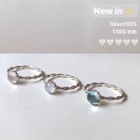 ราคา Winterwinter Jewelry Silver925 เครื่องประดับเงินแท้ เงินแท้925 แหวนเงินแท้ แหวนตัวเรือนเกลียว พลอยมูนสโตน ทรงกลม ใส่แล้วดูดีมากๆ (2024370027)