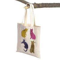 ราคา Andy Warhol Sunset Cat Cattle Banana Shopping Bag Double Print Eco Casual Nordic Shopper Bags Lady Canvas Tote Women Handbag (20144769537)