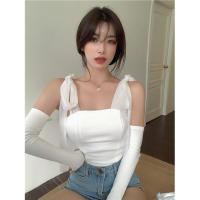 ราคา เสื้อน่ารัก สต็อกพร้อม เสื้อครอปปาดไหล่แขนยาว เสื้อปาดไหล่ เสื้อสายเดี่ยว ผ้าตาข่ายถัก ประดับโบว์ ขนาดเล็ก สีชมพู สุดเซ็กซี่ ใส่ด้านนอก เหมาะ (20113916727)