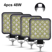 ราคา Nlpearl ไฟ LED 42W 48W ไฟทางวิบากสปอตไลท์สำหรับรถจี๊ปรถบรรทุก4X4รถ SUV ATV Barra ไฟหน้า LED 12V 24V (21170357538)