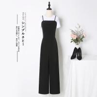 ราคา กางเกงขากว้างสายเดี่ยวสำหรับผู้หญิงกางเกงผ้าชีฟองเอวสูงทิ้งตัวได้ดีกางเกงเอี๊ยมดูแพงสำหรับคนตัวเล็กชุดสองชิ้นสำหรับฤดูร้อน (20010456165)