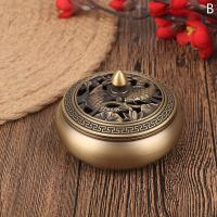 ราคา เครื่องเขียนธูปทองเหลืองสำหรับบรรเทาความวิตกกังวลแท่นจุดเครื่องหอมลายดอกบัว Ginni (19741965812)