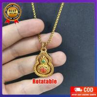 ราคา Plun สร้อยคอทองคำชุบ 24K จี้และน้ำเต้านำโชค จี้น้ำเต้า เทพเจ้าแห่งความมั่งคั่ง จี้สร้อยคอทองคำ น้ำเต้าหมุนได้ (19211532053)