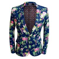 ราคา เสื้อเบลเซอร์บุรุษเบลเซอร์ชุดลำลองสำหรับผู้ชายพิมพ์ลายสีน้ำเงินชุดชุดแต่งงานเจ้าบ่าวชุดจัดเลี้ยงชุดการแสดงบนเวทีแจ็คเก็ตไนท์คลับของผู้ชาย (19622874858)