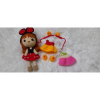 ราคา น้องตุ๊กตาโครเชต์ขนาด6 นิ้วดัดแขนขาได้สวมชุดถอด ชุดได้ (18467308807)