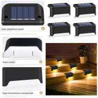 ราคา อบอุ่นสีขาว LED โคมไฟพลังงานแสงอาทิตย์เส้นทางบันไดไฟสวนกลางแจ้งกันน้ำพลังงานแสงอาทิตย์ระเบียงแสงตกแต่งสำหรับลานรั้วบันได (16240213076)