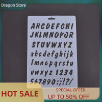 ราคา Dragon 4pcs ตัวอักษรภาษาอังกฤษ DIY layering Stencils ภาพวาด scrapbook สีลายนูน (20525930028)