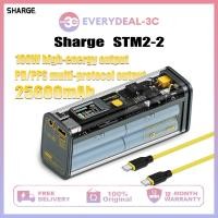 ราคา Sharge Shargeek Storm2 100W 25600mAh Laptop Power Bank First See Through Battery Pack with IPS Screen DC 2 USB C USB Ports (19924245507)
