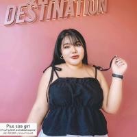 ราคา เสื้อสายเดี่ยวผูกไหล่ สาวอวบ อก44 50นิ้ว (18603824140)