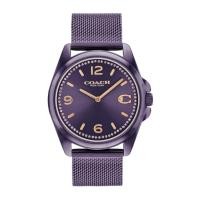 ราคา COACH Greyson CO14504145 นาฬิกาข้อมือผู้หญิง สายสแตนเลส Purple Tone (19293422771)