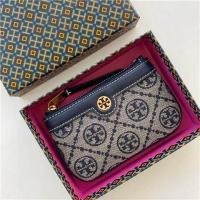 ราคา Tory Burch TB กระเป๋าใส่บัตรแบบซิปกระเป๋าใส่เอกสารมีช่องใส่บัตรหลายช่อง (11632824415)