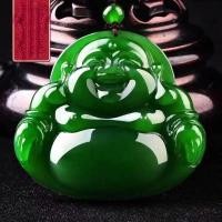ราคา Xinjiang natural Hotan Jasper Buddha Pendant female spinach green jasper Buddha male Maitreya jade pendant with certificate H7TG (19801640502)
