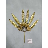 ราคา ปิ่น ปิ่นปักผม ปิ่นปักผมล้านนาดอกไม้ไหมสีทอง (20413174038)