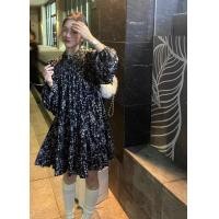 ราคา CHAWY Black floral minidress C4298 มินิเดรสสั้นลายดอก มินิเดรสสั้นใส่สบายๆ (20998745507)