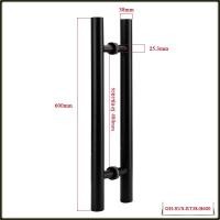 ราคา มือจับประตูสีดำ ที่จับประตู ราวจับ ด้ามจับประตู กลมสองด้าน สแตนเลส หนา 1 0 มม รูปทรง H ที่วางแขน มือจับบานประตู Stainless Steel Door Handle (21257149584)