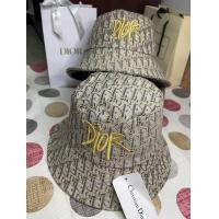 ราคา Classic DIOR New Embroidery All over Letter Logo Sun Visor Hat Casual Versatile Fisherman Hat (20762205574)