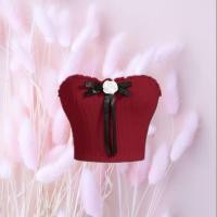 ราคา พร้อมส่ง เสื้อครอปเกาะอก แต่งโบว์หน้า มี4สี A67 (20890874805)