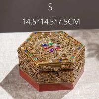 ราคา กล่องไม้ ปิดทอง กล่องเก็บของ เดินเส้น ตลับไม้ (21006550631)