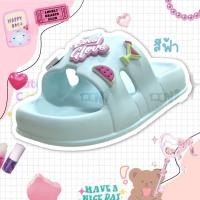 ราคา ถูกสุด ส่งไว แท้ชัวร์ Body Glove รองเท้าแตะแบบสวมส้นหนาสูง 4 CM รุ่น BGL83 ตัวติดน่ารัก เท้าอวบใส่ได้ Size35 40 (20008011342)