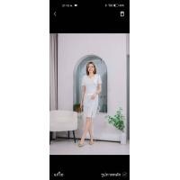 ราคา เดรสผู้หญิง เดรสเขียว ชุดเดรสเรียบสวย เดรสเขียวมิ้นไปงาน เดรนสีขาวไปงาน เดรสสีขาวงานบุญ เดรสขาวเดรสออกงาน เดรสทำงาน เดรสเขียวมิ้น รุ่นโบว์ไหล่เดรส (21330468927)