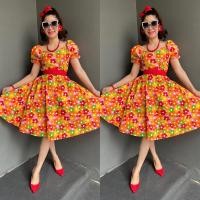 ราคา ชุดทองกวาว ชุดย้อนยุค ชุดลายดอก ชุดรำวง เครื่องประดับครบเซต (21263196151)