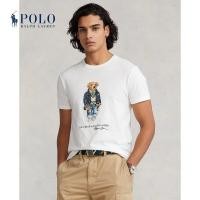ราคา Ralph Lauren เสื้อยืดโปโล ผ้าฝ้าย พิมพ์ลายหมี สําหรับผู้ชาย RL15138 (17354396029)